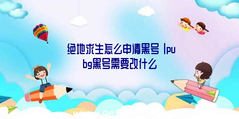 「绝地求生怎么申请黑号」|pubg黑号需要改什么